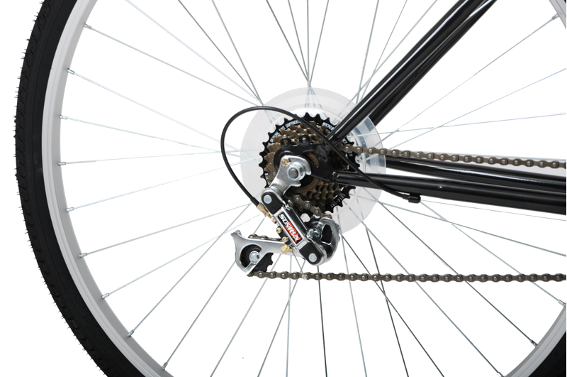 Professional Cross Commuter Mens Hybrid Bike Black and Red-3